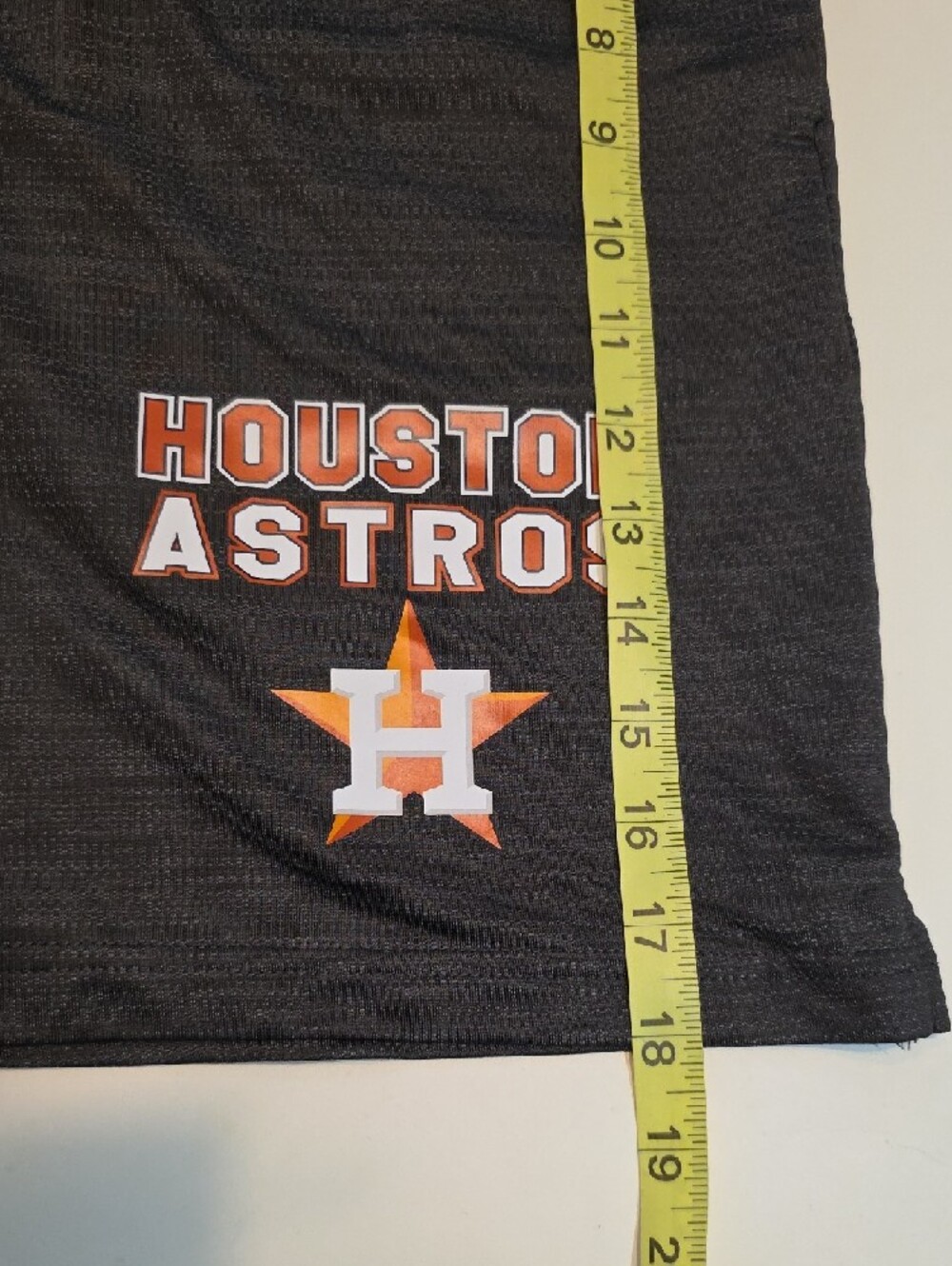 Houston Astros Mens Small Charcoal Heather Knit Pockets Lounge Shorts Baseball - Picture 9 of 9